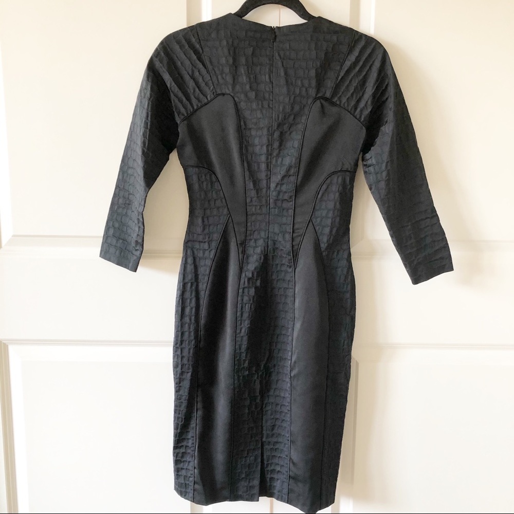 Hugo Boss Darling Embossed Black Sheath Dress - Picture 9 of 14